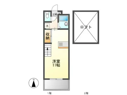 シェラトン奥村(ワンルーム/3階)の間取り写真