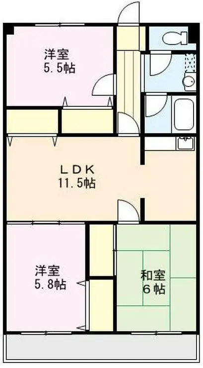 シャトーモンテーニュ大宮 1階階 間取り
