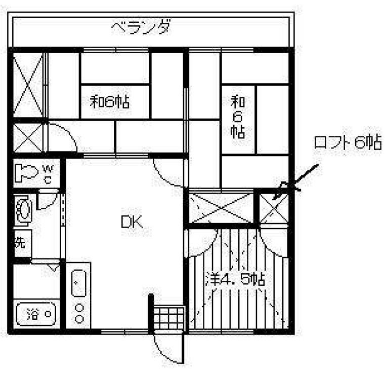オークキャストル(3DK/2階)の間取り写真