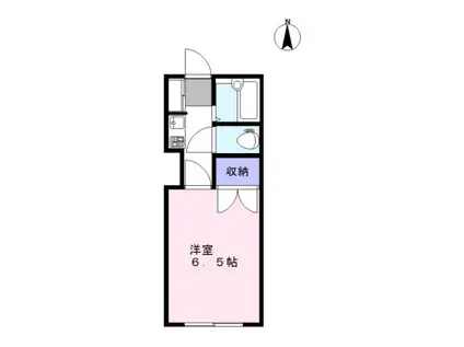 あさひ台グリーンヒルズ(1K/1階)の間取り写真