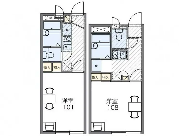 レオパレスWESTIN 2階階 間取り