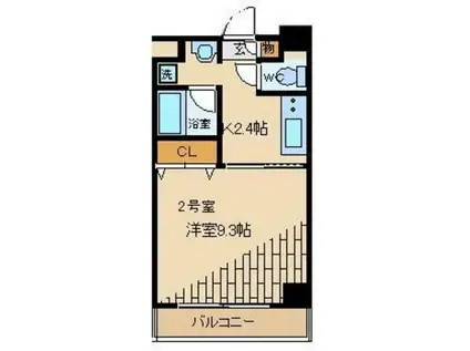 グランドゥールステージ50(1K/2階)の間取り写真