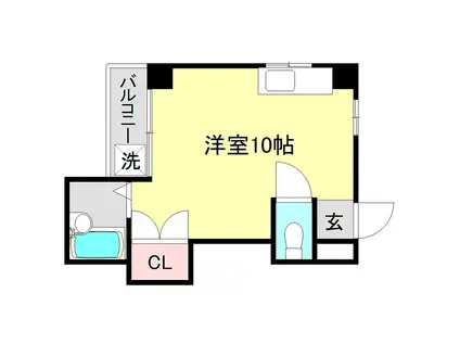 ファンタジーMK(ワンルーム/2階)の間取り写真