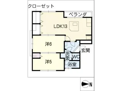 クラルテ SUGA(2LDK/4階)の間取り写真