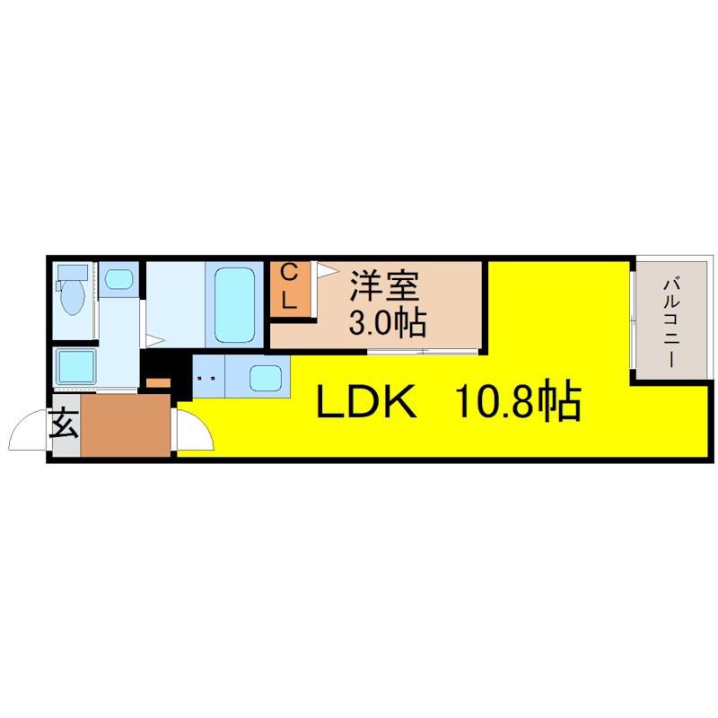 JACK ODAKAV(1LDK/2階)の間取り写真