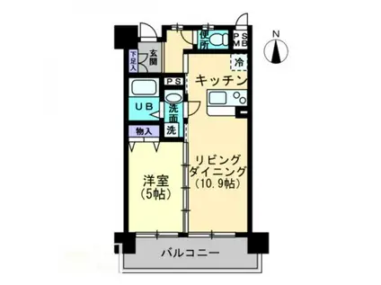 RAFFINE(1LDK/7階)の間取り写真