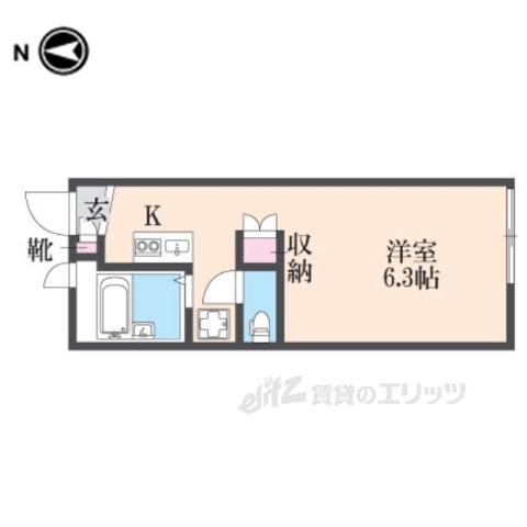 レオパレスソレイユ(ワンルーム/1階)の間取り写真