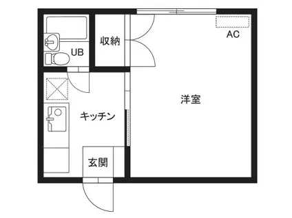 ラーニングハイツI(1K/2階)の間取り写真