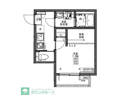 KEIAI RESIDENCE 上尾VI(1LDK/3階)の間取り写真