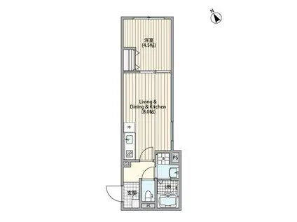 エルファーロ三軒茶屋VI(1LDK/3階)の間取り写真