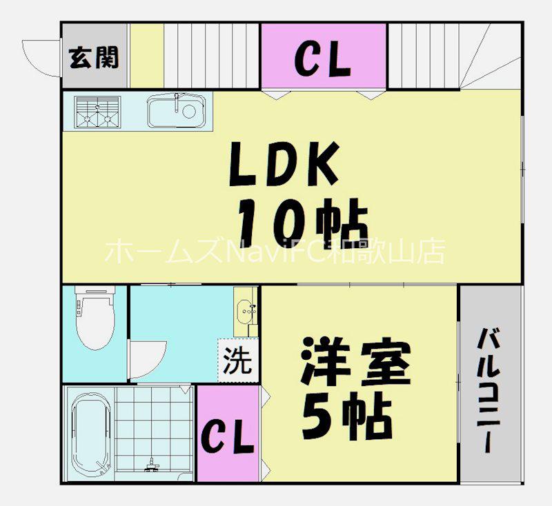 TJ初島(1LDK/2階)の間取り写真