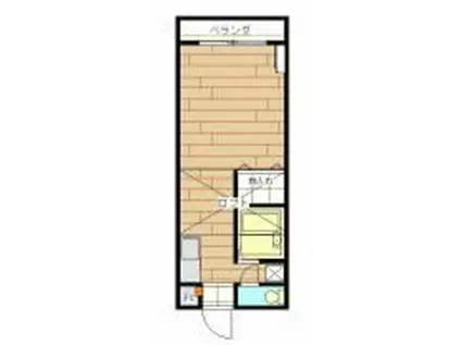 ウィンズフィールドD棟(ワンルーム/2階)の間取り写真