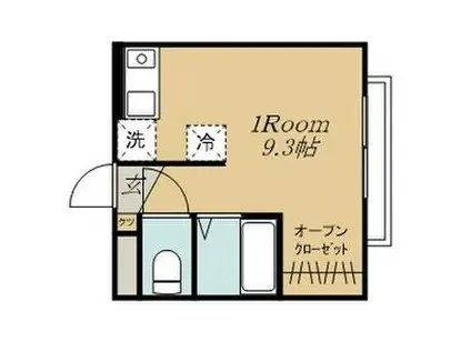 キャトル八乙女(ワンルーム/3階)の間取り写真