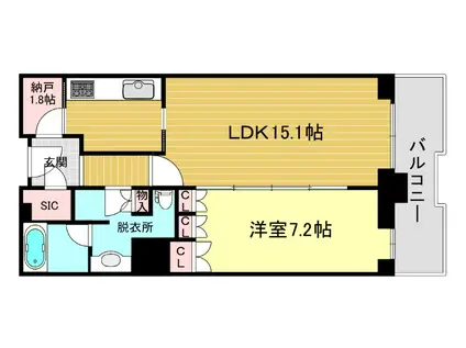 グランフロント大阪オーナーズタワー(1LDK/10階)の間取り写真