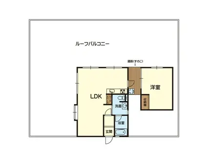 デメテルハウス神水(1LDK/4階)の間取り写真