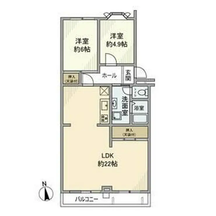 東武大宮公園サンライトマンション弐番館 2階階 間取り