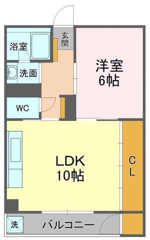 国光マンション(1LDK/3階)の間取り写真
