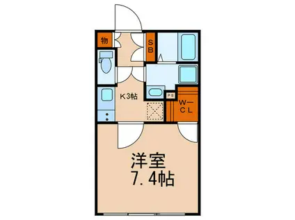 LEGALAND WASEDA(1K/1階)の間取り写真