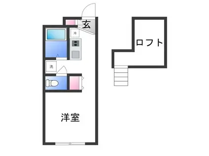 レオパレス森の泉(1K/1階)の間取り写真
