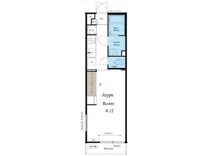 リブリ・ホーリー鎌倉(1K/1階)の間取り写真