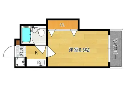 メゾンブランシュII(1K/2階)の間取り写真