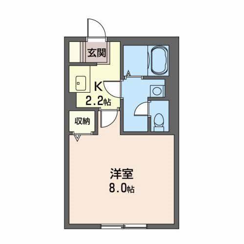 ハイム向日葵(1K/1階)の間取り写真