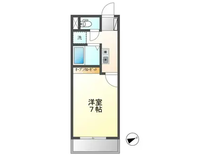 カスタム浅間(1K/2階)の間取り写真