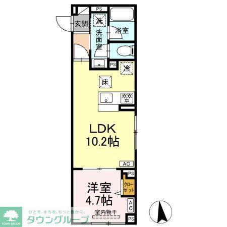 セレスティア青井II(1LDK/1階)の間取り写真