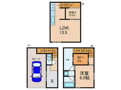 01/HY(1LDK/1階)の間取り写真