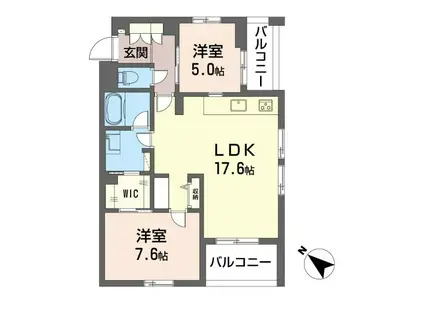 アルテMM(2LDK/4階)の間取り写真
