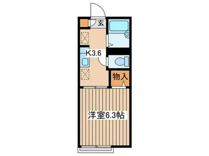 OLD MOSS(1K/2階)の間取り写真