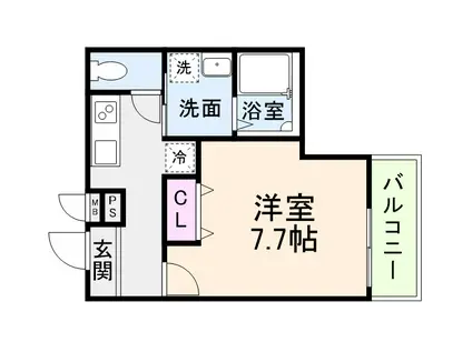 フジパレス堺白鷺III番館(1K/1階)の間取り写真