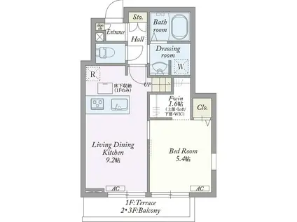 MY STYLE VINTAGE 下北沢壱番館(1SLDK/2階)の間取り写真