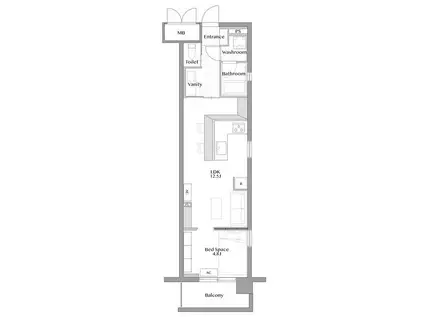 R-STYLE文京小石川(1LDK/7階)の間取り写真