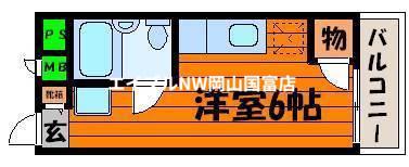 ファイネスト津島(ワンルーム/2階)の間取り写真