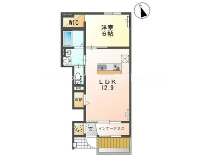 スイレン(1LDK/1階)の間取り写真