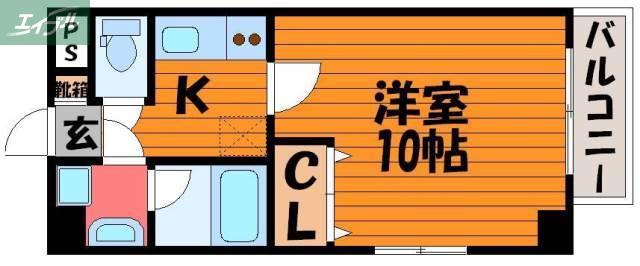 ピアシティ医大東(1K/5階)の間取り写真