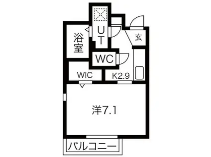 GRAND-JETEグランージュテ(1K/1階)の間取り写真