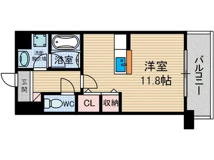サクシード胤(ワンルーム/3階)の間取り写真