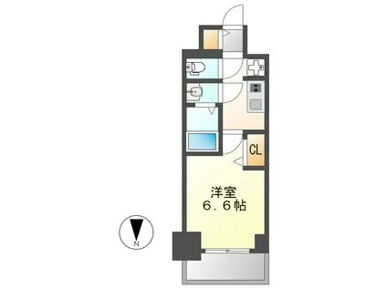 ファステート名古屋駅前ドリーム(1K/14階)の間取り写真