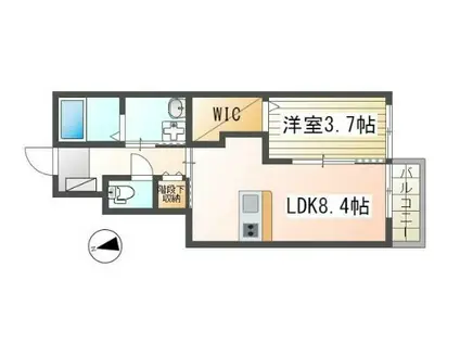オーキッド(1LDK/1階)の間取り写真