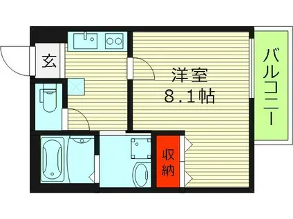 フジパレス千林V番館(1K/3階)の間取り写真