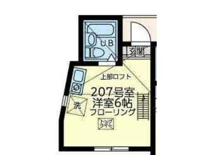 ユナイト白楽シルヴィバレンタイン(ワンルーム/2階)の間取り写真