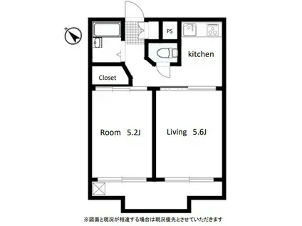 ASAX CORPO駒場(2K/2階)の間取り写真