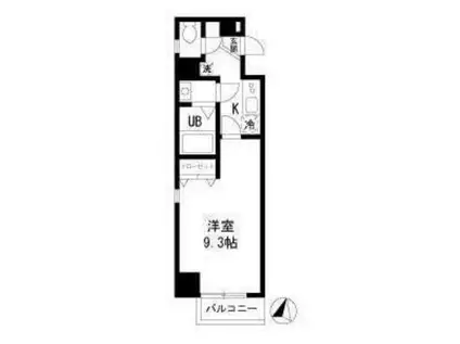 ヴューテラス戸田公園(1K/7階)の間取り写真