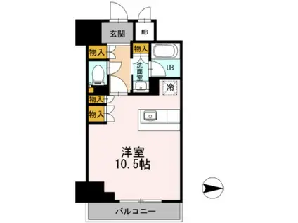 カスタリア栄(ワンルーム/12階)の間取り写真