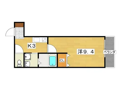 フジパレス萱島信和町II番館(1K/2階)の間取り写真