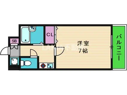 グランデージ今里(1K/5階)の間取り写真