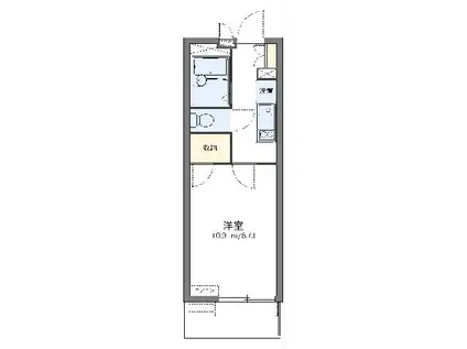 レオパレス空(1K/1階)の間取り写真