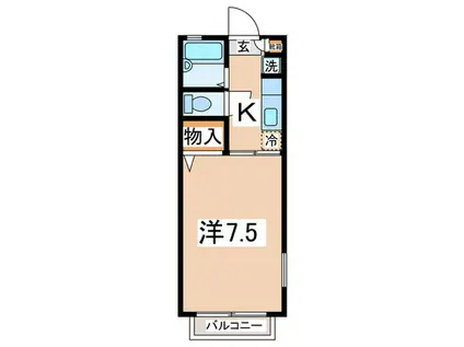 STK菊名(1K/1階)の間取り写真